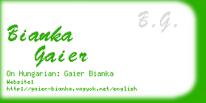 bianka gaier business card